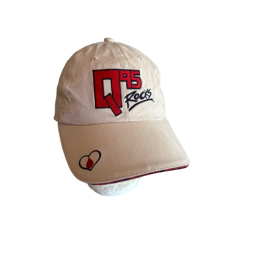 Baseball Cap Tan Q95 Rocks Bob and Tom‎ Blood Drive Adjustable Hat